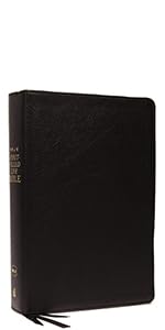NKJV spirit filled life black genuine leather, black genuine leather indexed spirit filled life