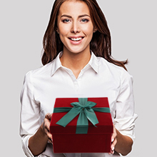 Velvet Square Gift Box Red