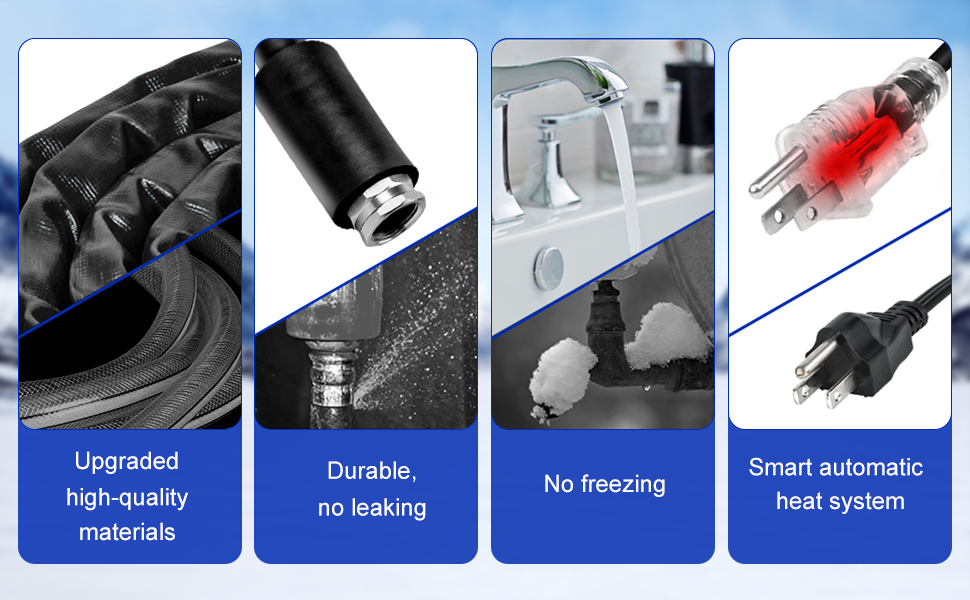 Erarrow 15FT Heated Drinking Water Hose for RV, 5/8 Inch