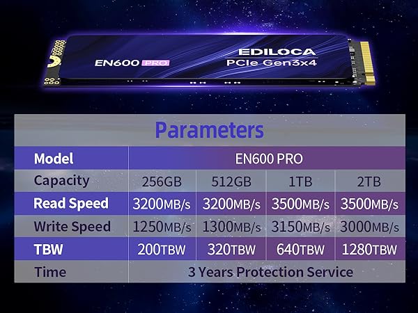 内蔵型SSD EDILOCA EN600 PRO 2TB NVMe SSD Amazon | Ediloca EN600 PRO SSD 2TB PCle 3.0x4 NVMe M.2 2280