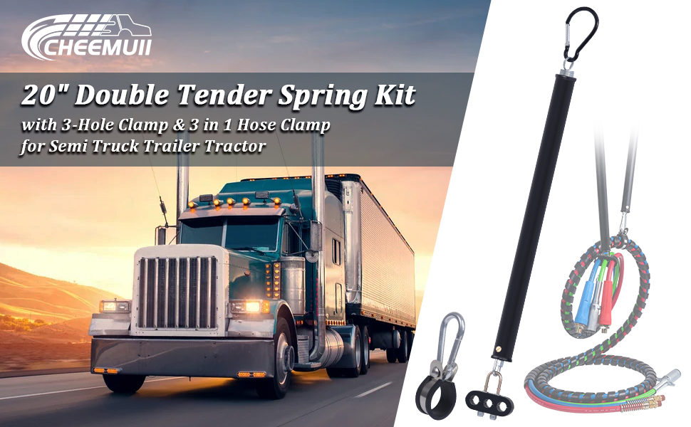 Cheemuii 20" Single Tender Spring Kit with 3in1 Hose Holder and 3Hole