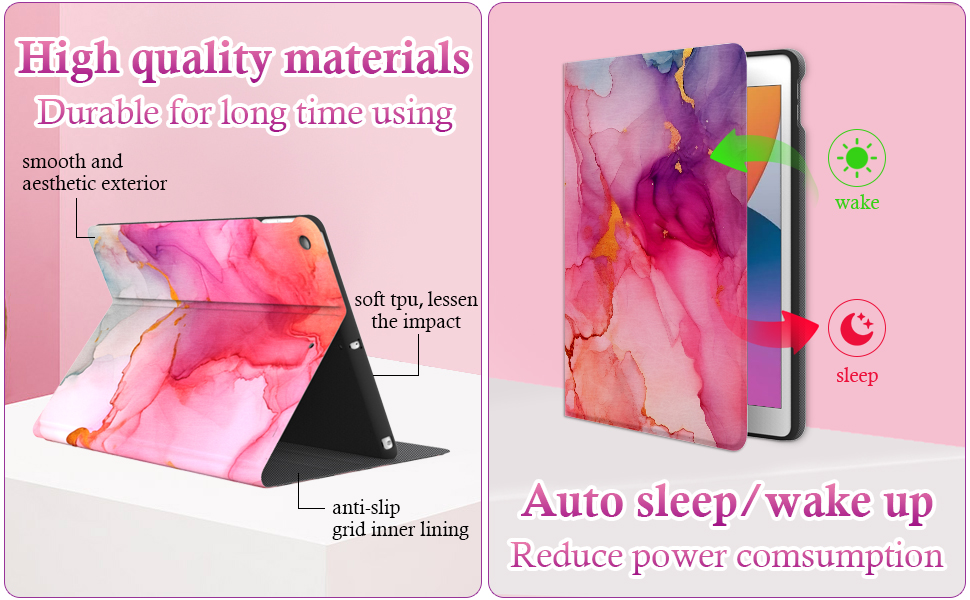 Jarviwiin Case for iPad 9th/8th/7th Generation 2021/2020/2019 10.2 inch, MultiAngle