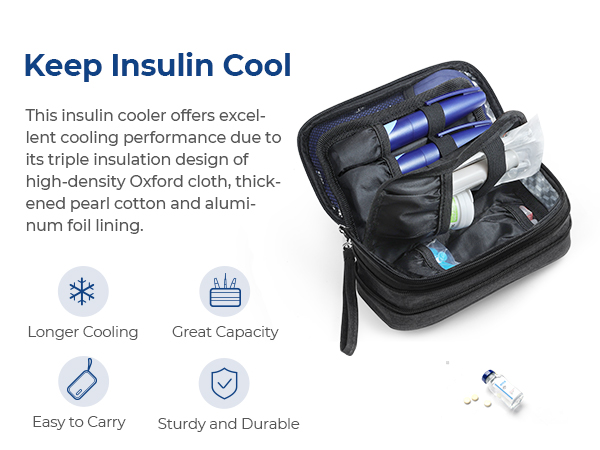 insulin travel cooler case