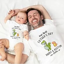 Dinosaur Dad and Son matching shirt