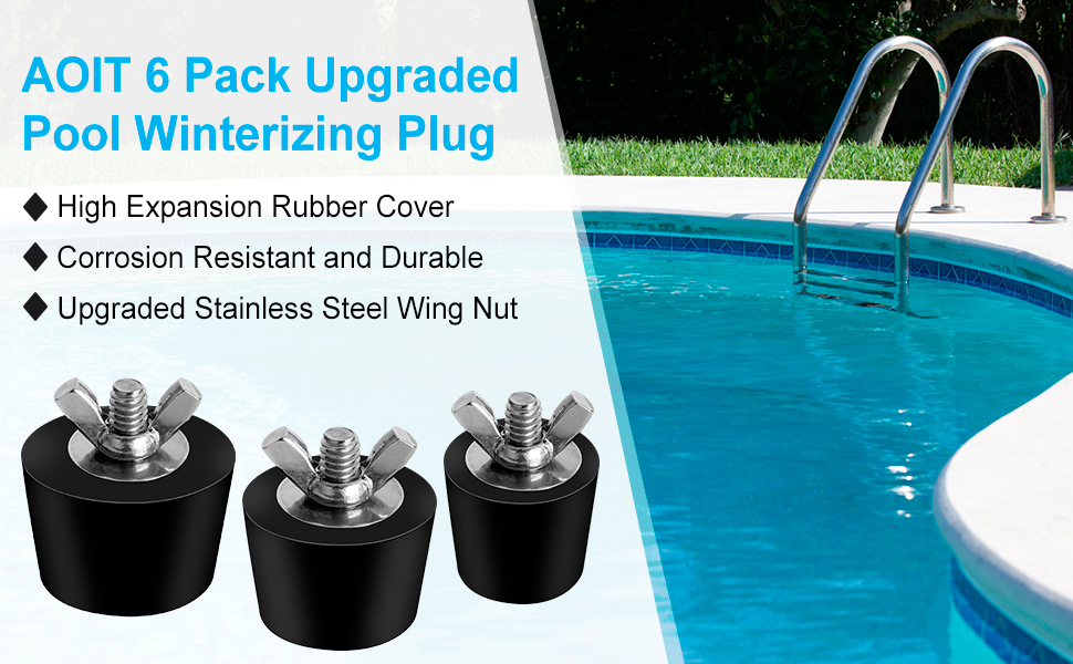 Pool Winterizing Plug for Swimming Pool Holes 3 Size 0.85