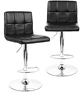 Moustache Counter Height Bar Stools with Extra Wide Back Support and Seating, Height Adjustable B...