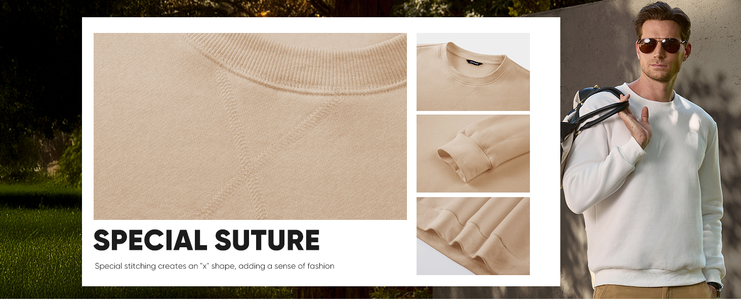 JMIERR Men's Crewneck Sweatshirt Casual Long Sleeves Sweatshirts Cotton Pullover Sweatshirt for Men