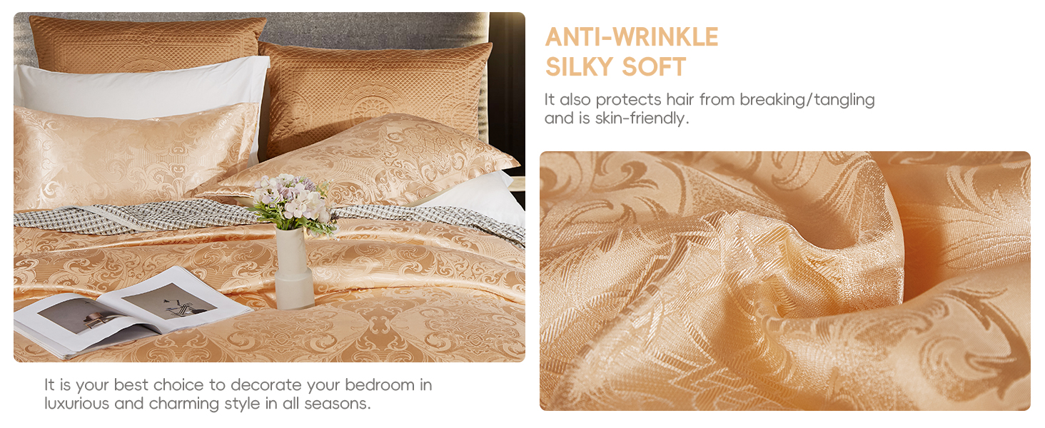 Silk Damask Duvet Cover