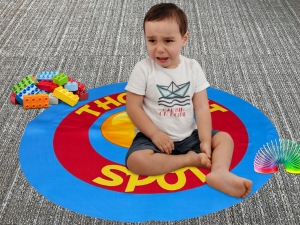 Toddler on mat