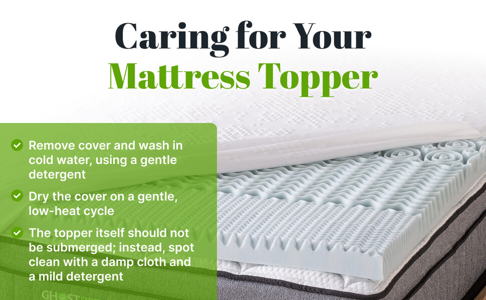 GhostBed 3 Inch Cooling Gel Memory Foam Mattress Topper