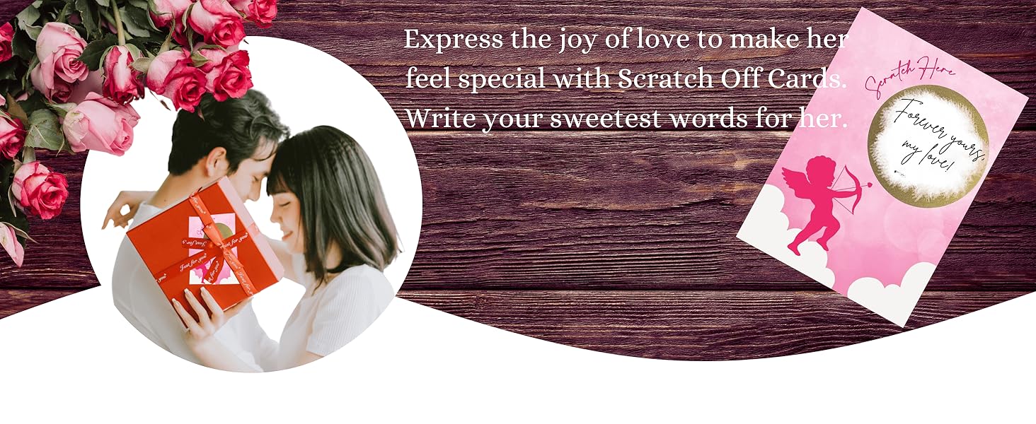 valentine scratch off cards, custom message, gifts for boyfriend, date night ideas