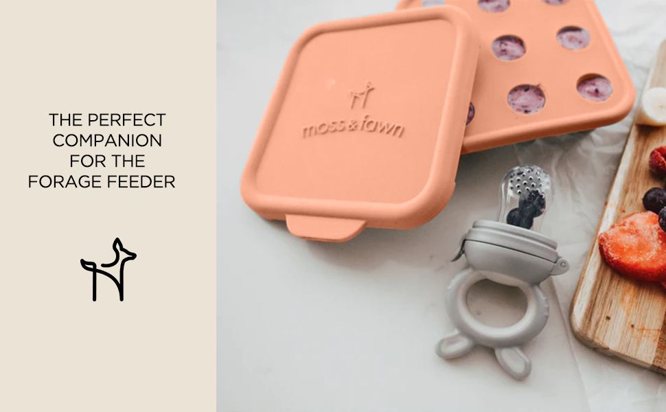 Moss and Fawn Ice Cube Tray, Forage Feeder Freezer Mold for