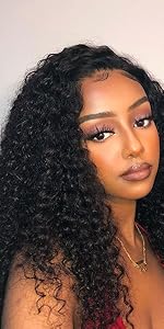 kinky curly hair bundles extensions with closure