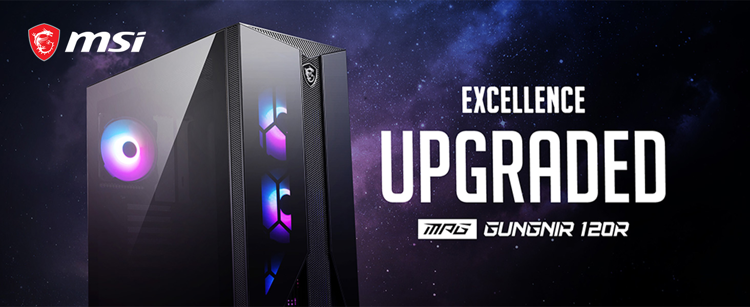 MSI MPG GUNGNIR 120R Premium MidTower Gaming PC Case