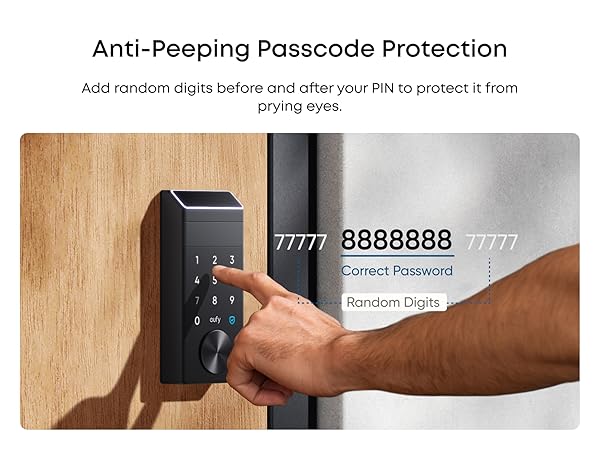 eufy lock keypad with anti-pee passcode for privacy