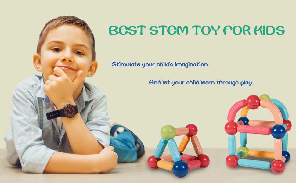 B&LHCX 98PCS Balls and Rods Set, STEM Educational