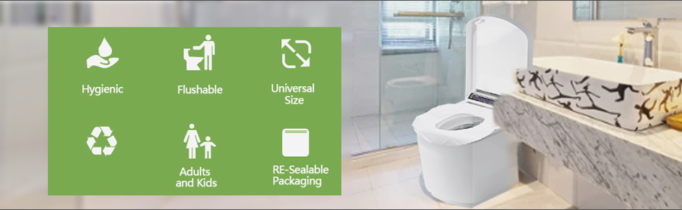 Toilet seat covers flushable