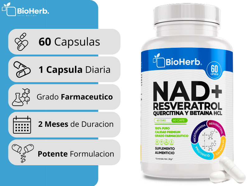NAD RESVERATROL CARACTERISTICAS