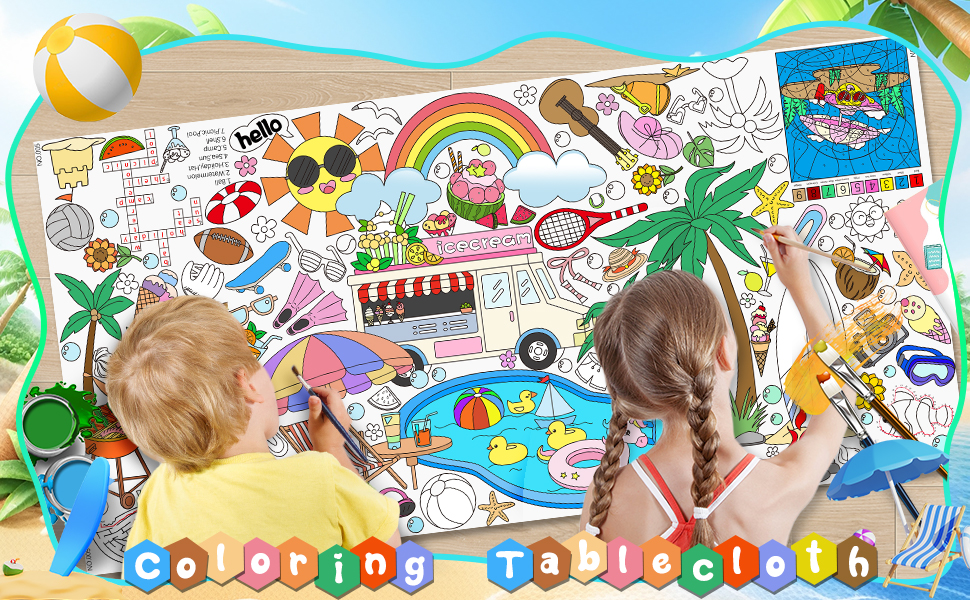 Coloring Poster For Kids Party Supplies