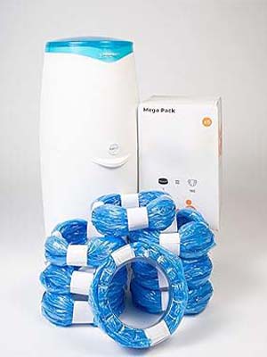 Diaper pail refill bags