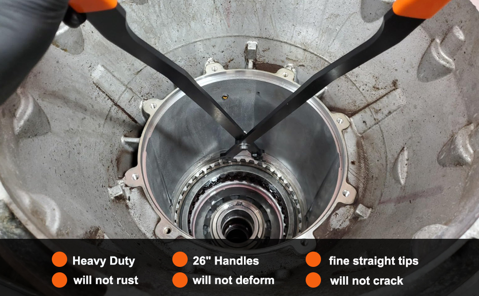 1489-26" Internal Retaining Ring Pliers, Large Transmission Snap Ring Tools