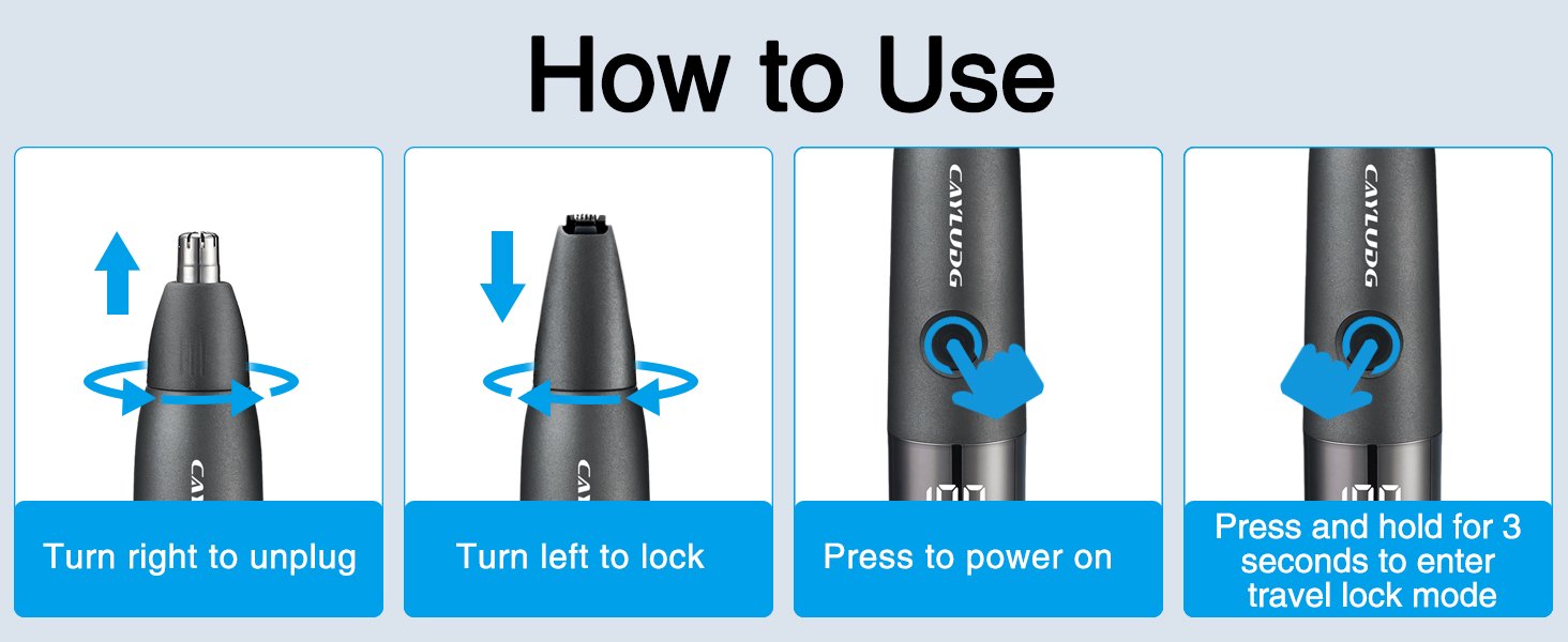 Eyebrow Facial Ear Nose Hair Trimmer for Men Women