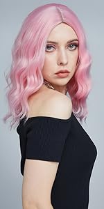 pink wig