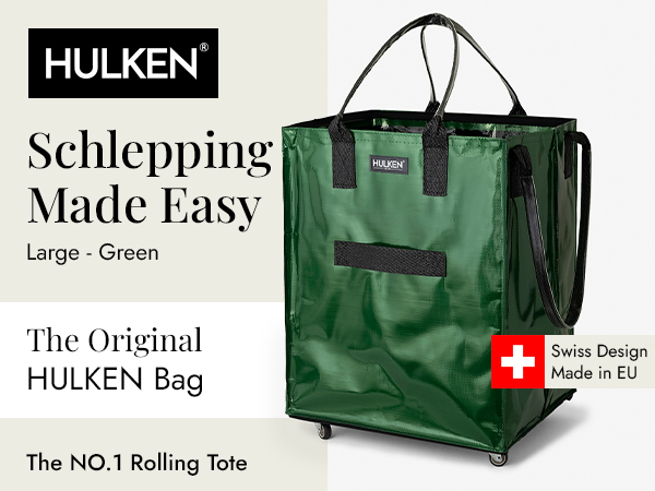 【新品】HULKEN ハルケン ローリング トートバッグ M グリーン Amazon.com: HULKEN - (Large, Forest Green) Reusable Grocery
