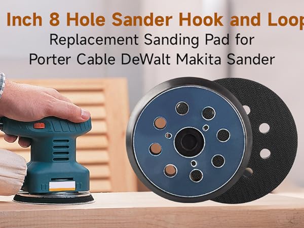Diamond ES-800 ショルダーパッド XS 5 Inch 8 Hole Orbital Sander Hook & Loop Backing Pad