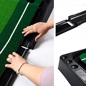 MorTime Golf Putting Green 9.8 Feet Portable Putting Mat