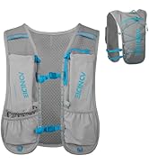 JEELAD Running Hydration Vest Trail Running Backpack BPA-Free Leak-Proof Running Water Bottles fo...