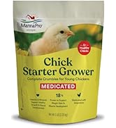 Manna Pro Chick Starter Grower - Medicated Chick Feed Crumble for Young Chickens - Formulated wit...