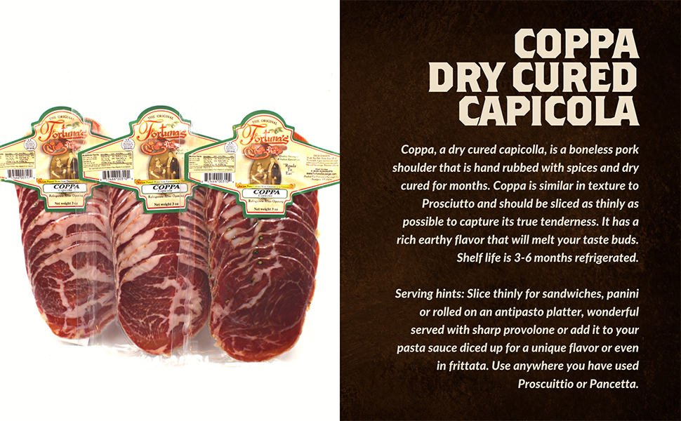Fortuna's Imported Coppa Capicola Nitrate & GlutenFree