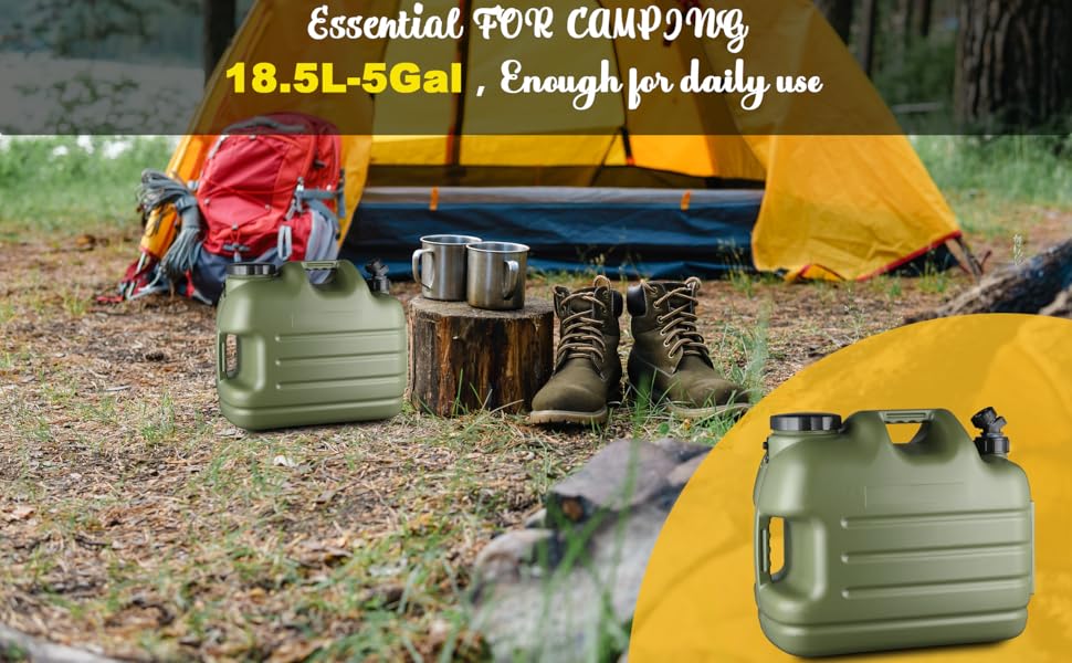 UPWOIGH Water Containers with Spigot 5Gal(18.5L), Truly No Leakage