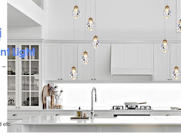 キチラー（USA）ダイヤモンドミラー 78189 KOKAiZeeKi Dimmable Brass Gold Crystal Pendant Light
