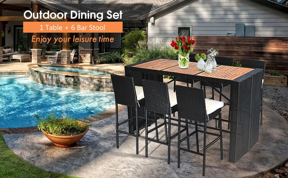 7 PCS Outdoor Dining Set