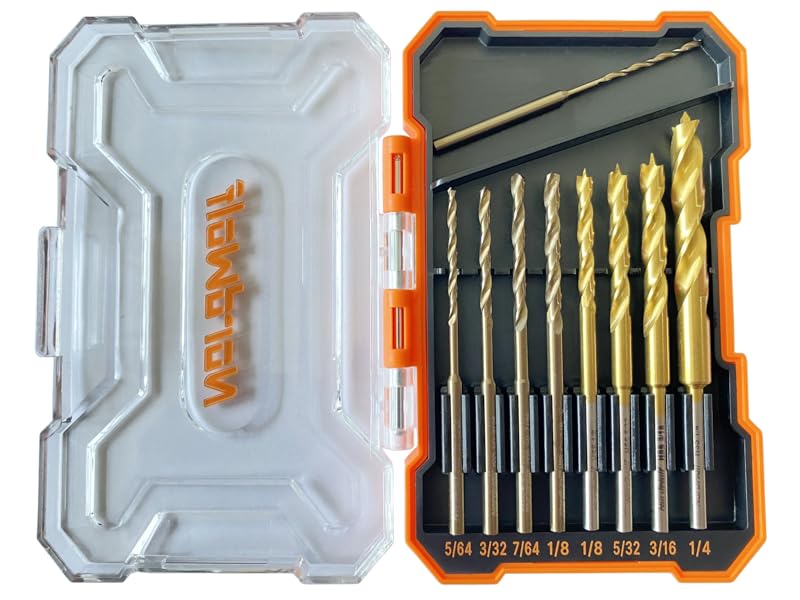 NordWolf 9Piece M35 Cobalt & HSS Titanium Nitride Brad