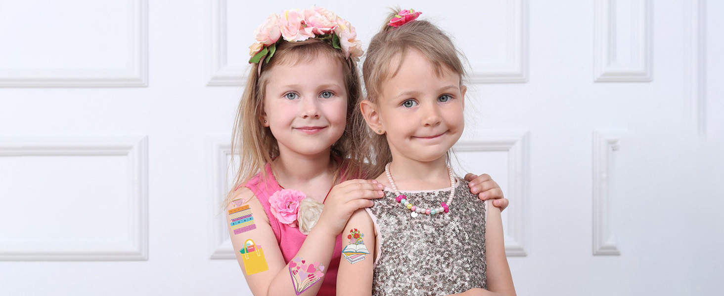 Book Themed Party Decorations Favors, Book Club Storybook Tattoo Stickers Gifts