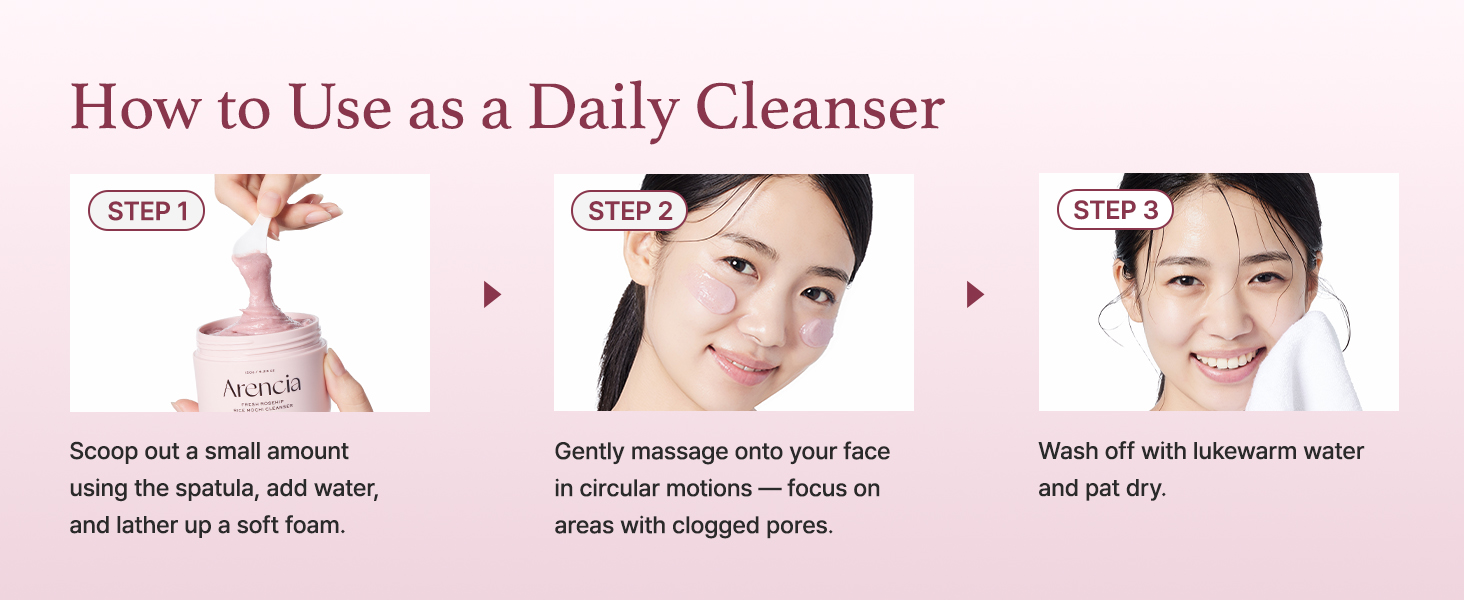Arencia Rosehip Rice Mochi Cleanser