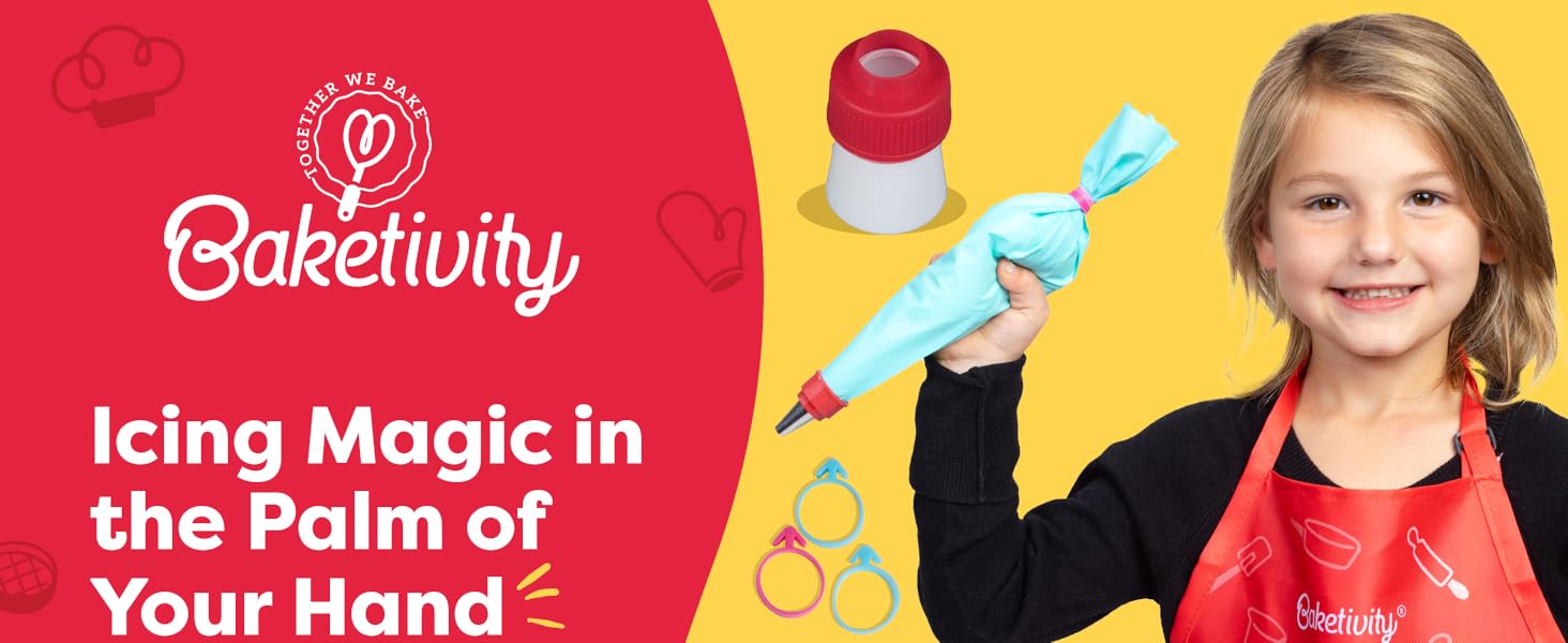 Baketivity 43Piece Piping Set, Cake and Pastry Piping Bags