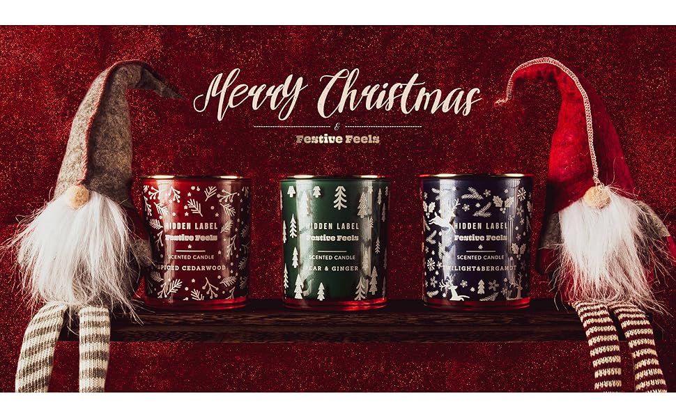Merry Christmas scented candles