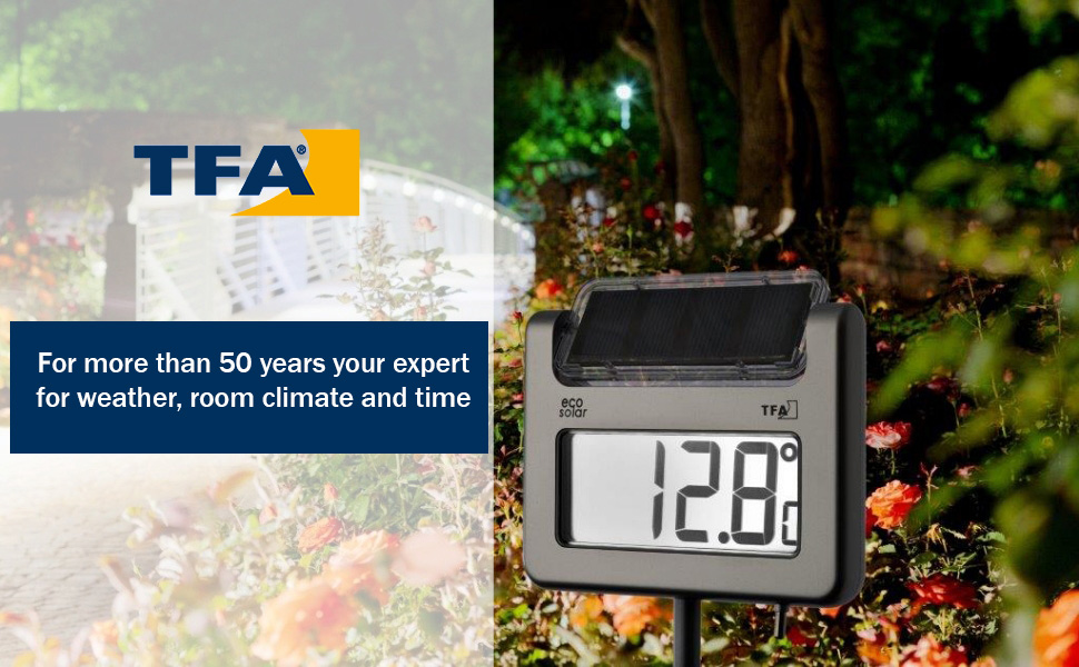 Digitales Gartenthermometer mit höchster und niedrigster Temperatur TFA Dostmann