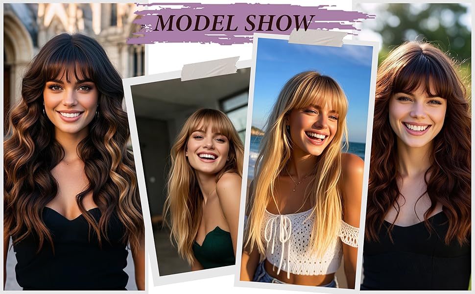 100% Human Hair Air Bangs Hairpieces