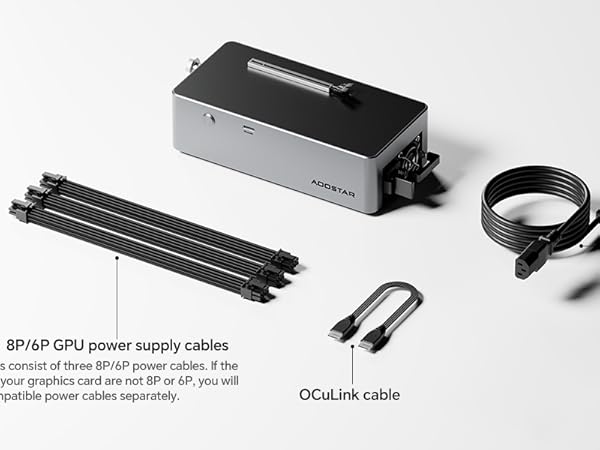 AODSTAR EGPU グレー Amazon.com: AOOSTAR AG02 EGPU Dock with 800W PSU, OCuLink+