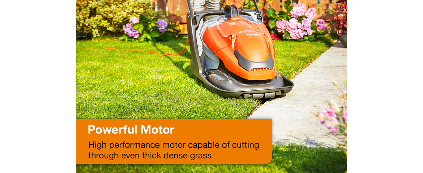 Powerful Motor, high performance motor capable of cutting through even thick dense grass