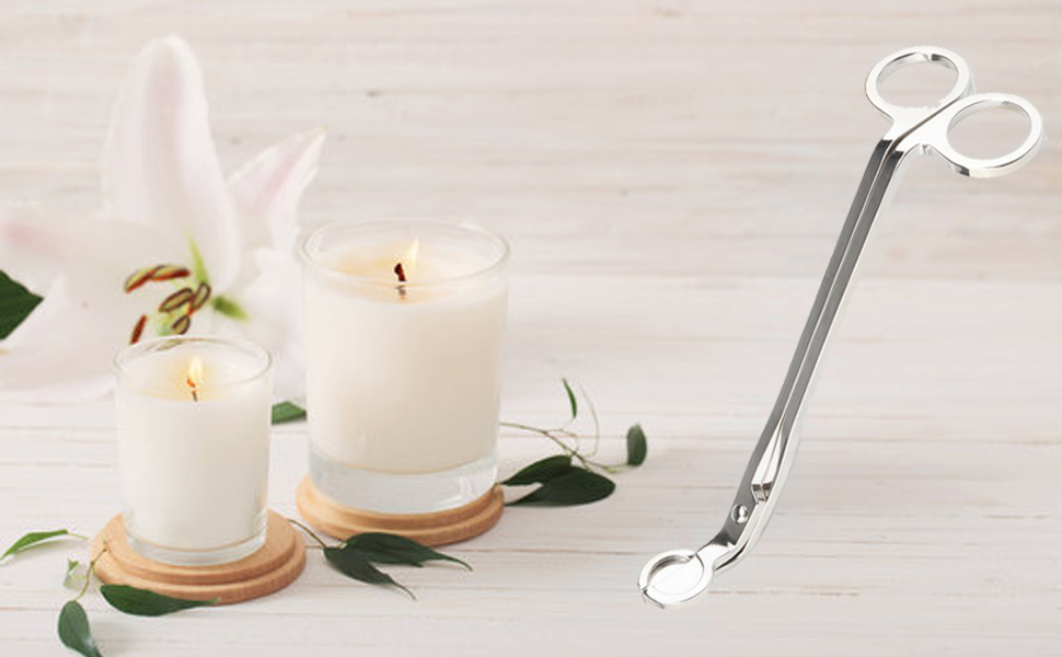 Arabest Candle Wick Trimmer, Polished Stainless Steel Wick Clipper