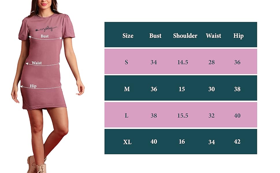 Women dress  size chart