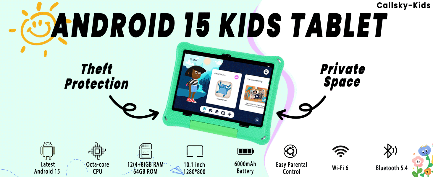 android 15 kids tablet