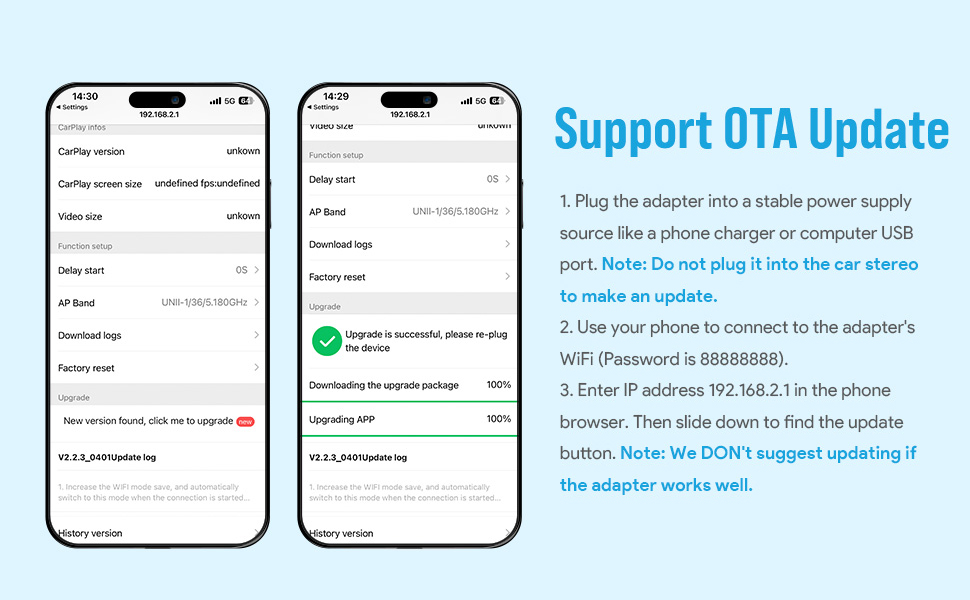 Wireless CarPlay Adapter,Dualcore Chip (2023 Upgraded