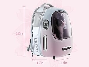 PETKIT Cat Backpack Carrier Bag with Inbuilt Fan & Light, Ventilated Cat Bubble Backpack for Cat Puppy Up to 8KG, Airline Approved, Padded and Lightweight for Travel Hiking Walking Camping, Green 21 petkit pet backpack carrier for cats and dogs